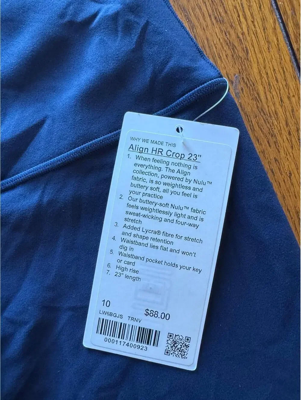 Lululemon Align High Rise 23” True Navy Size 10 NWT